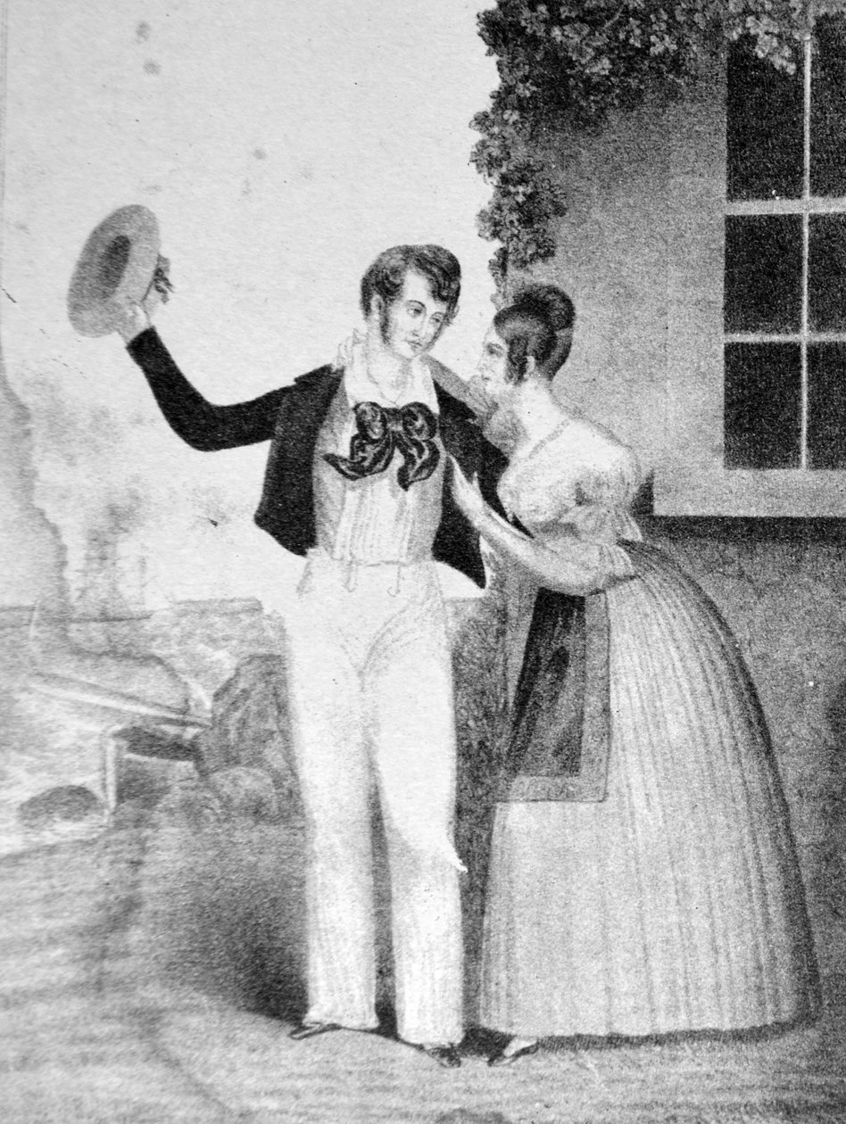 Currier & Ives Illustrasjon 1800-tallet. Sjømennene Adieu av N. and Ives, J.M. Currier