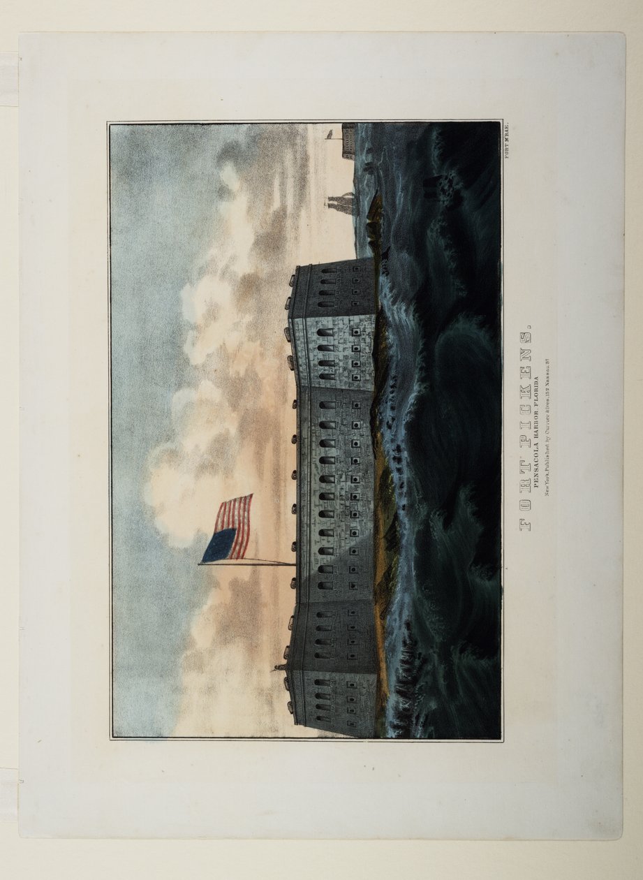 Fort Pickens, ca. 1862 av N. and Ives, J.M. Currier