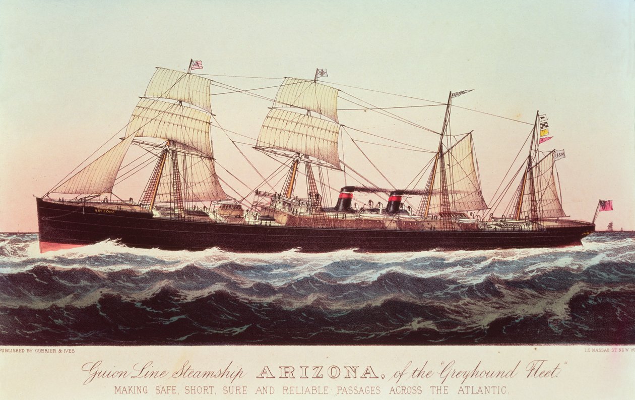Guion Line Steamship Arizona, fra 