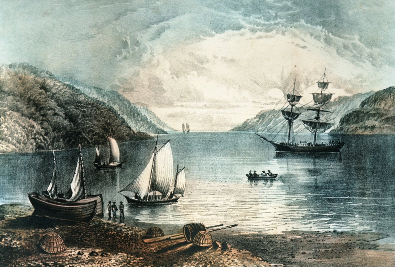 Annapolisbukta, ca. 1880 av N. and Ives, J.M. Currier