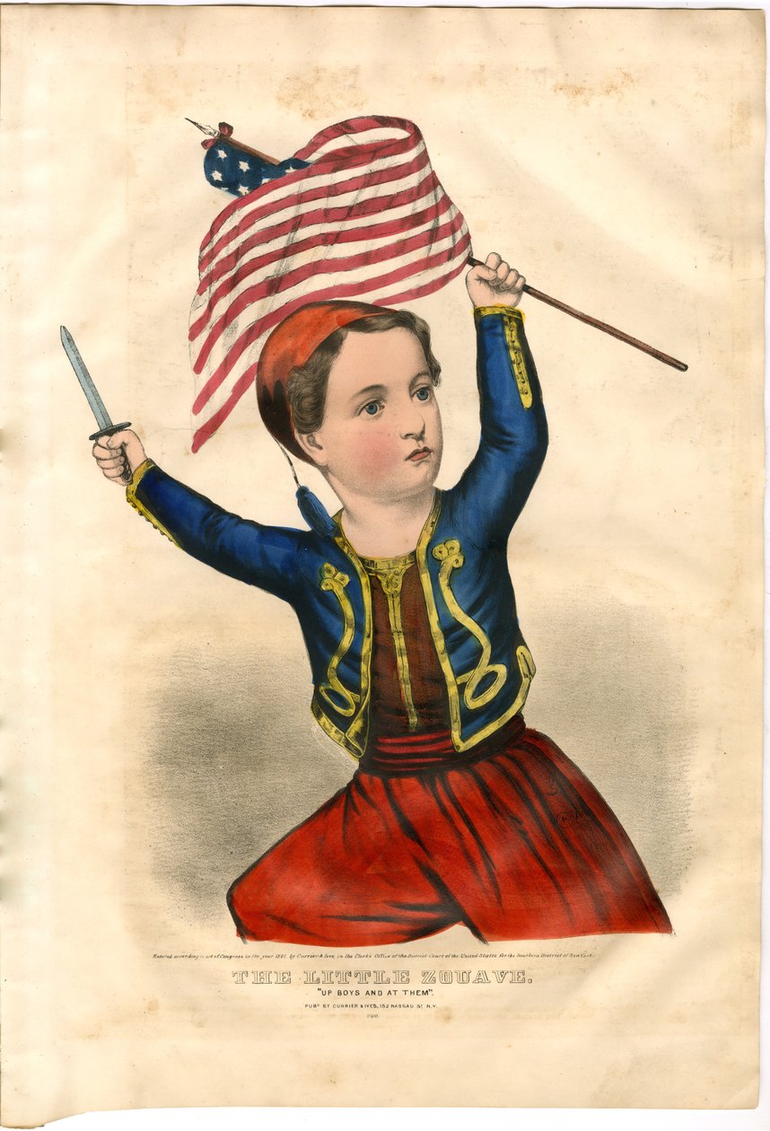 Den lille Zouave, ca. 1860-årene av N. and Ives, J.M. Currier