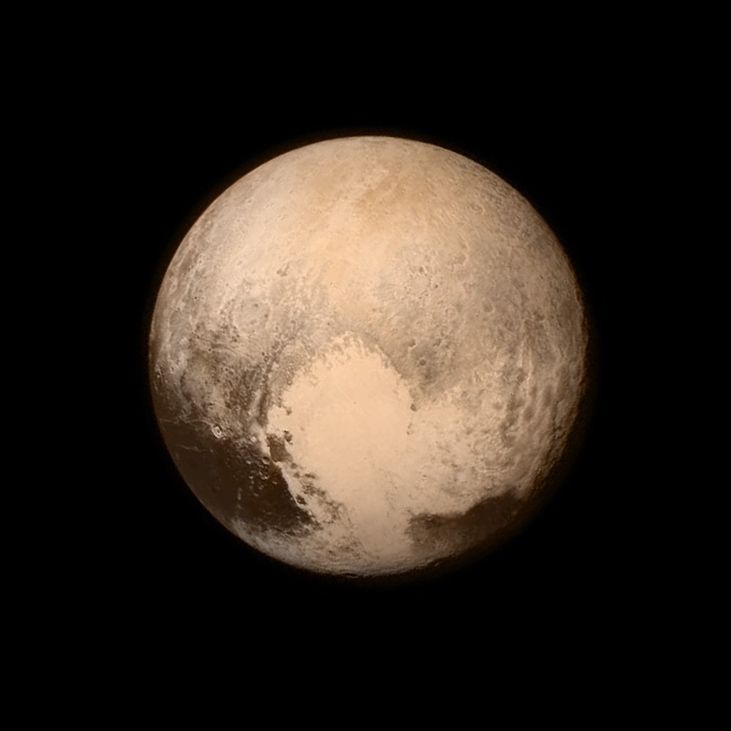 Pluto sett fra romfartøyet New Horizons, 2015. av NASA Images