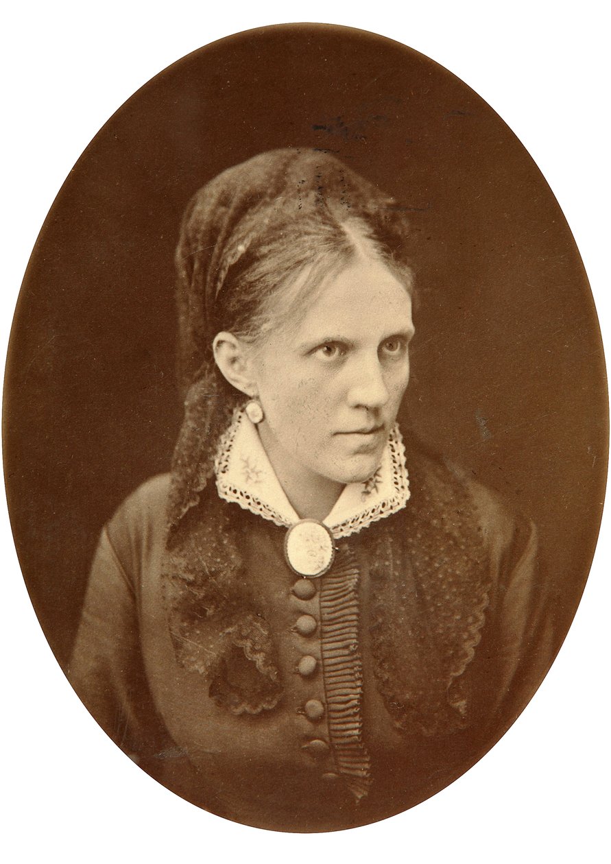 Anna Dostyevskaya, kone til den russiske forfatteren Fjodor Dostoyevsky, slutten av 1800- eller begynnelsen av 1900-tallet av N.A. Lorenkovich