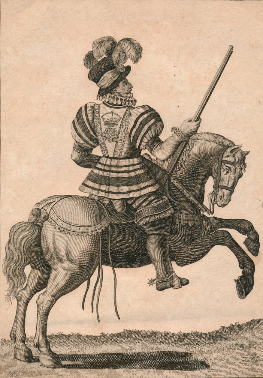 A Yeoman of the Guard, deltar på Queen Elizabeth on a Progress, c1800. av N. C. Goodnight