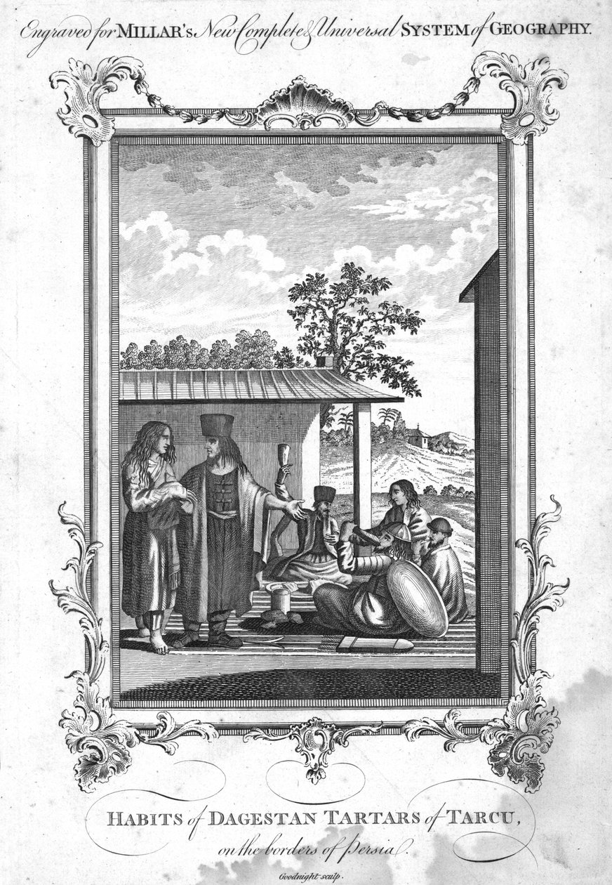 Vaner til Dagestan Tartars of Tarcu, på grensene til Persia, 1780 av N. C. Goodnight