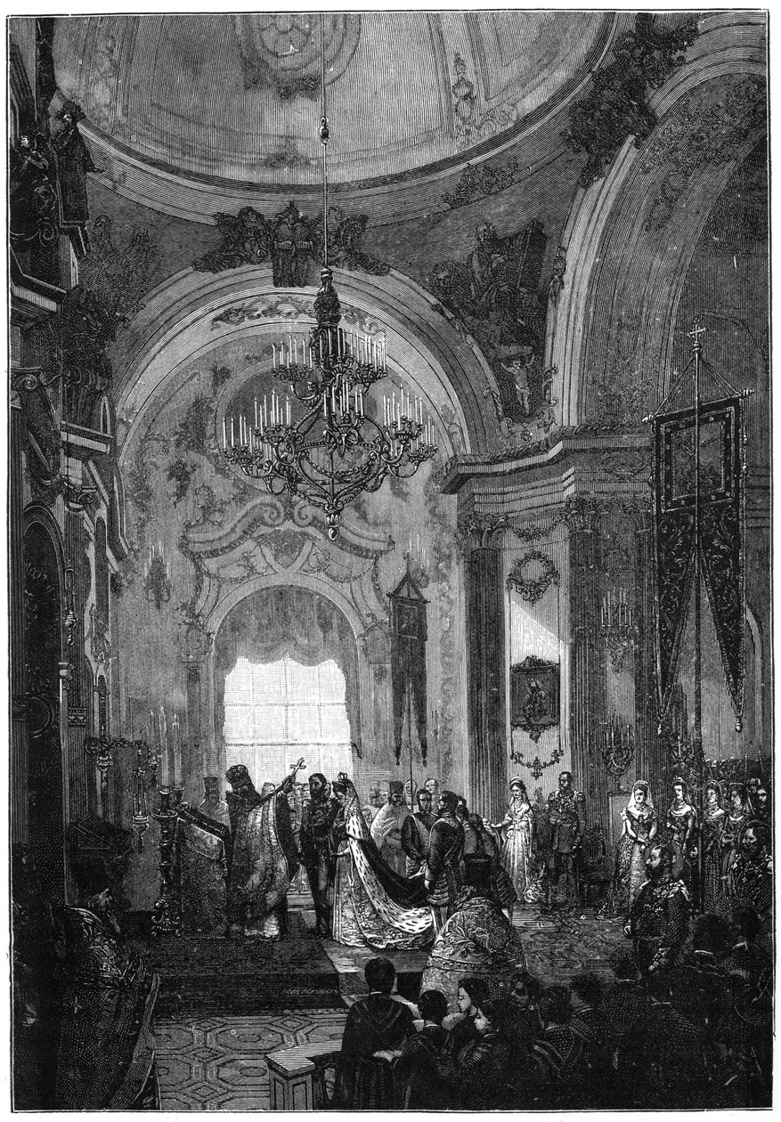 Ekteskap med hertugen og hertuginnen av Edinburgh, 23. januar 1874, 1900. av N. Chevalier