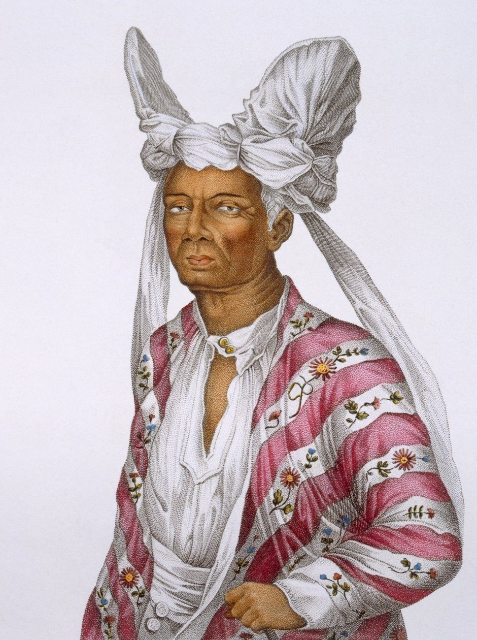 Naba-Leba, Queen of the Island of Solor, nær Timor, plate 25 fra Voyage of Discovery to Australian Lands, gravert av B. Roger, pub. 1800-04 av N. Petit