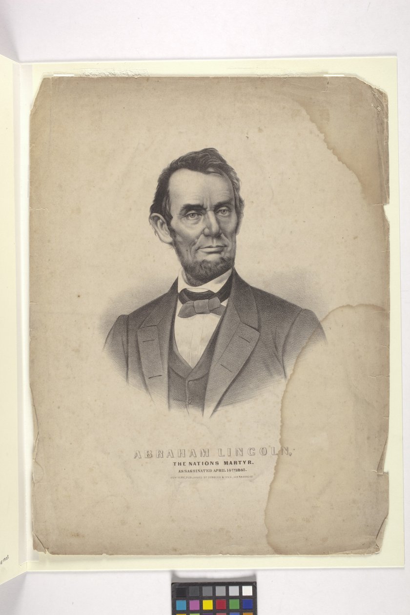 Abraham Lincoln (håndfarget litografi) av N. and Ives J.M. (1824 95) Currier