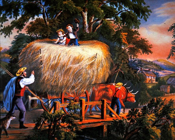 American Country Life: Haying Time- The Last Load av Currier and Ives