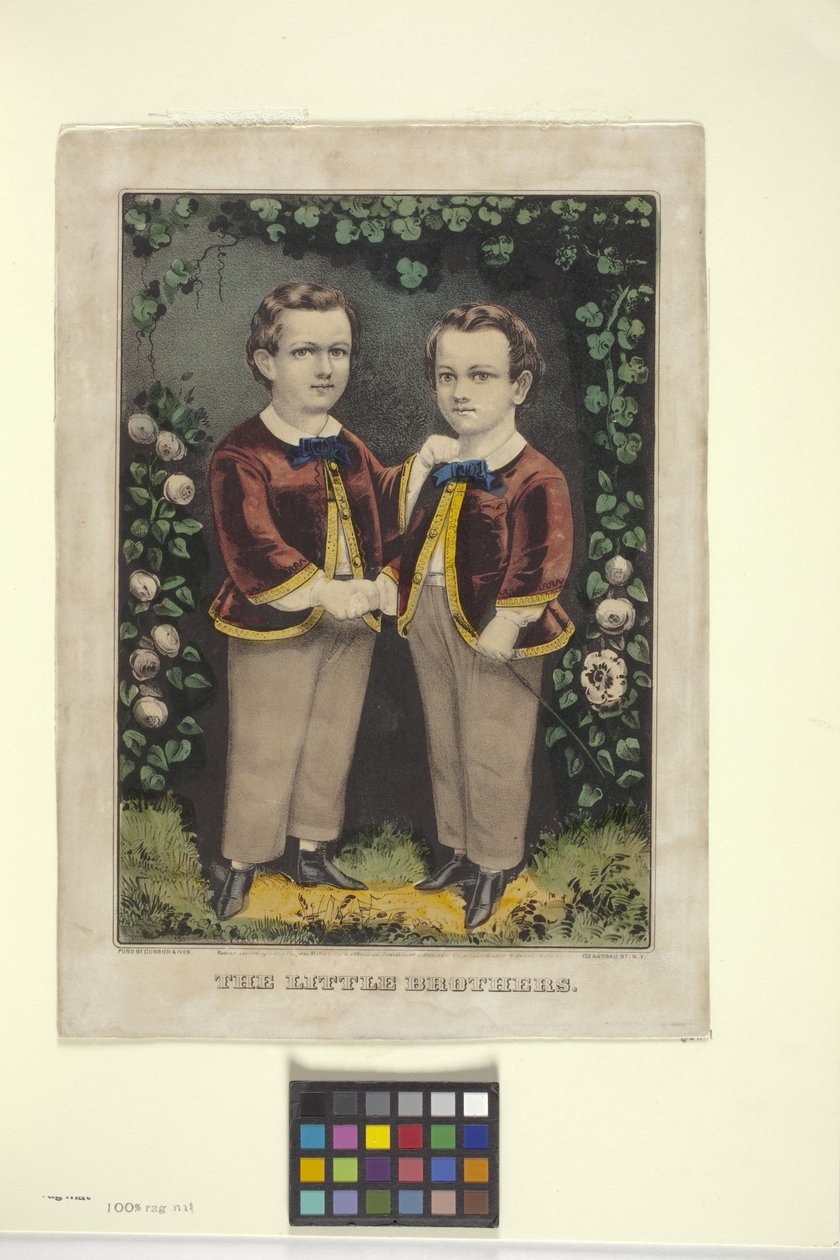 Little Brothers (håndfarget litografi) av N. and Ives J.M. (1824 95) Currier