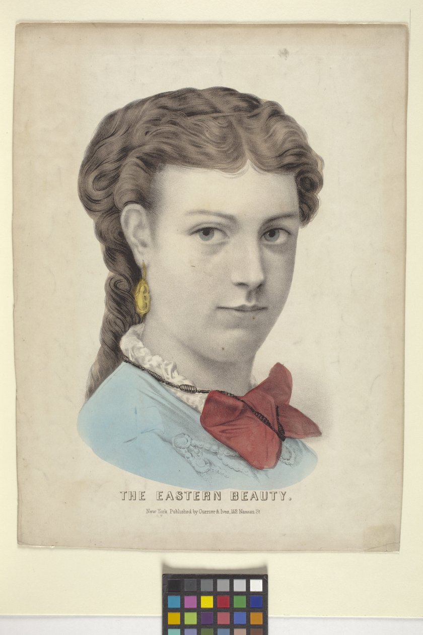 The Eastern Beauty (håndfarget litografi) av N. and Ives J.M. (1824 95) Currier