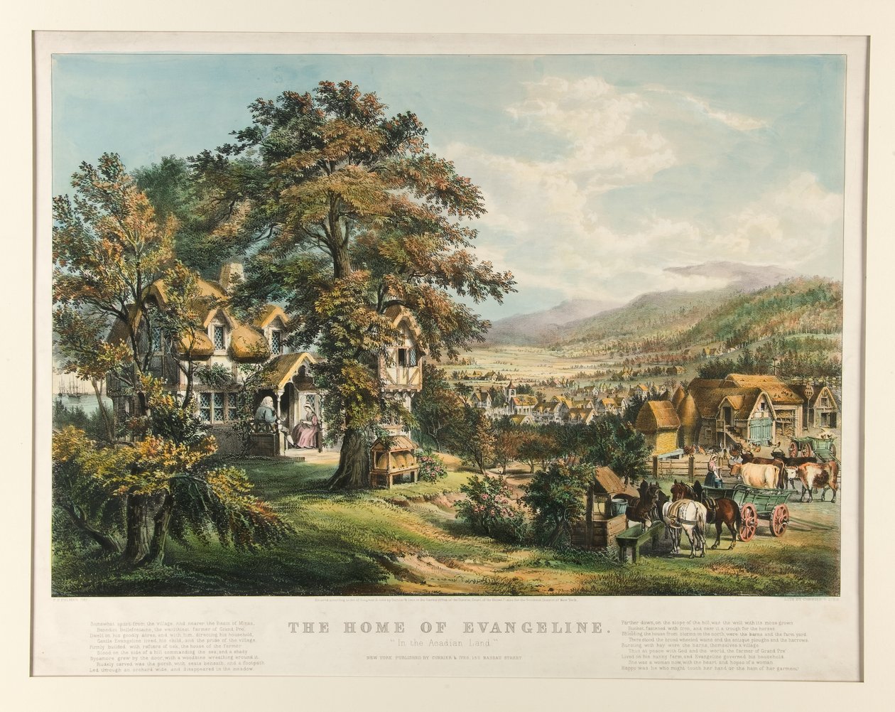 The Home of Evangeline av Currier and Ives