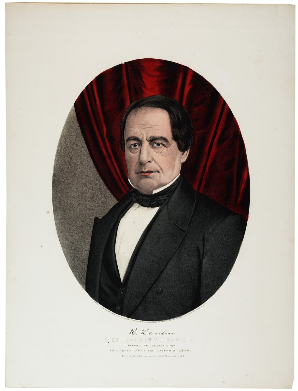 Hannibal Hamlin, 1860 av N. and Ives, J.M. Currier