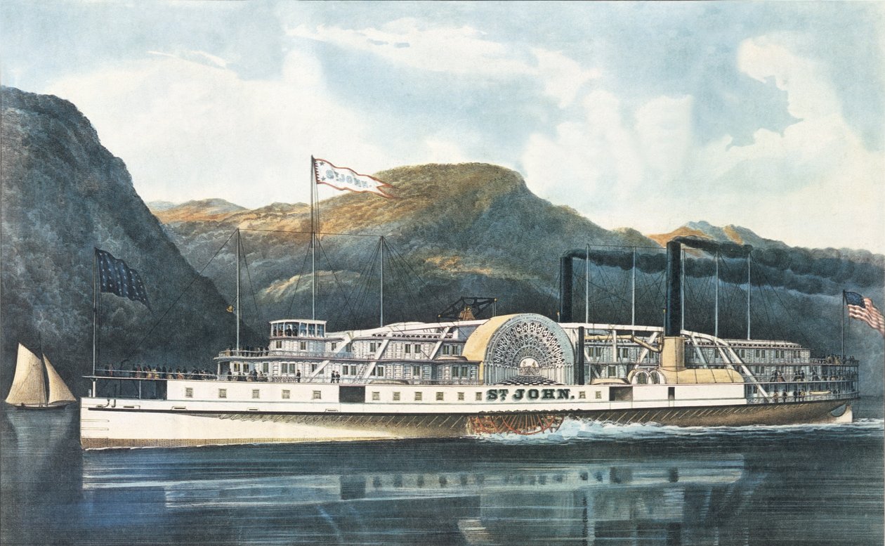 Hudson River Steamboat `St. John