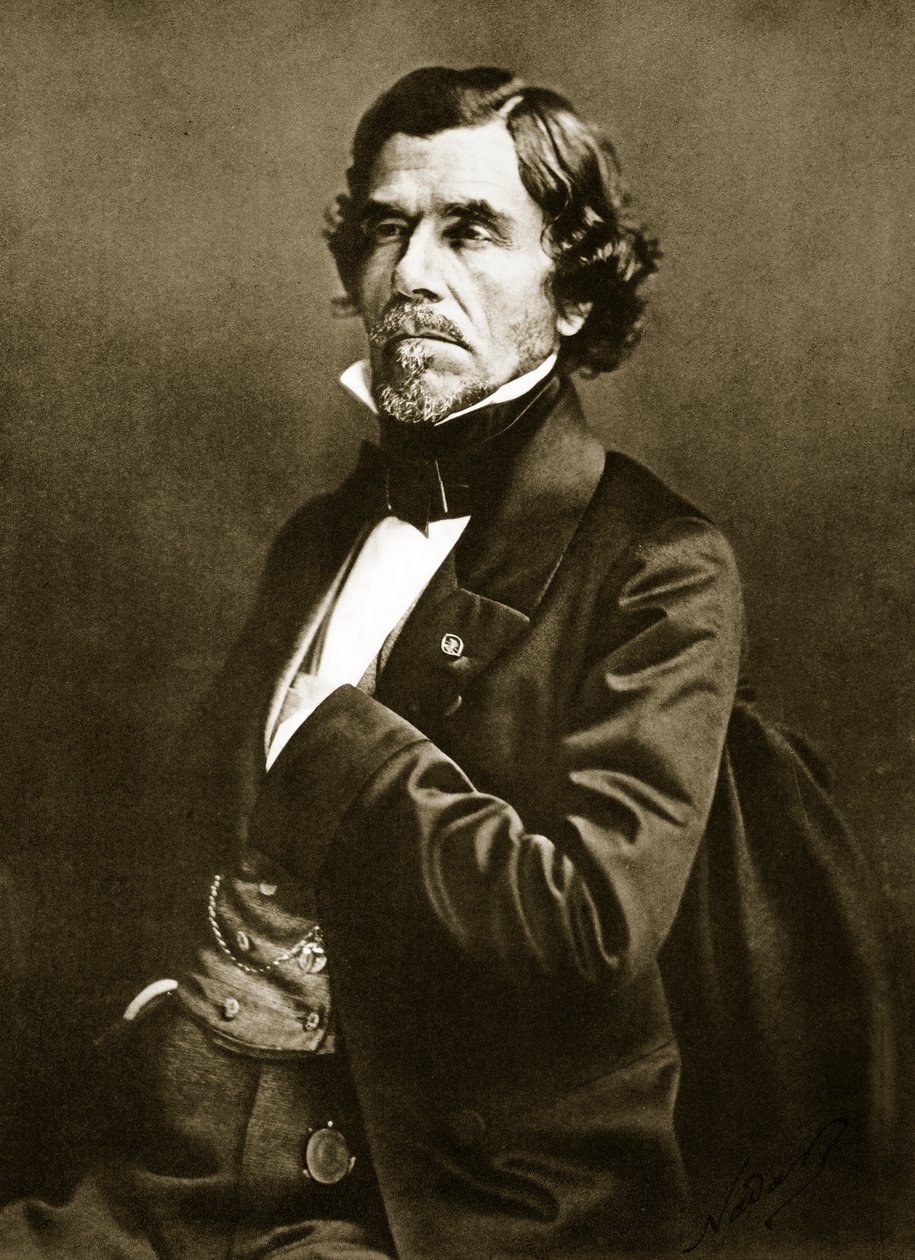 Eugene Delacroix (1798-1863) (sepia-bilde) av Nadar