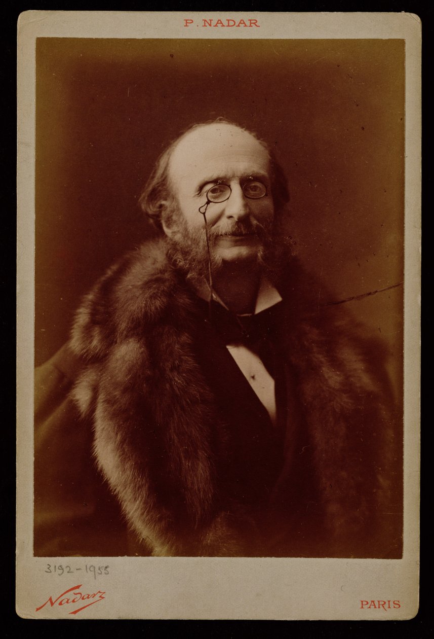 Jacques Offenbach (1819-80), tysk komponist, portrettfotografi av Nadar