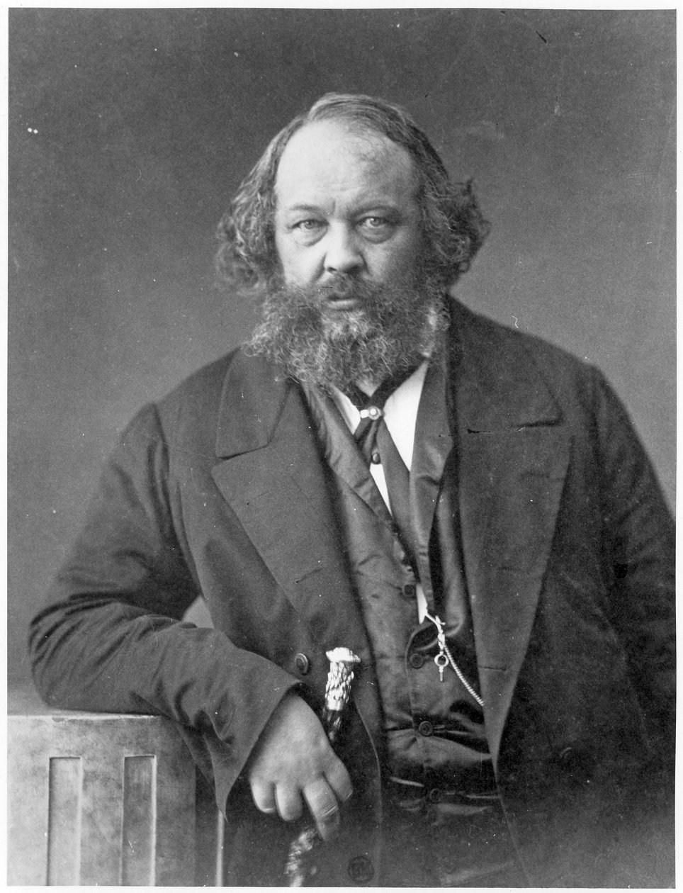 Portrett av Mikhail Alexandrovich Bakunin (1814-76) s.1860 av Nadar
