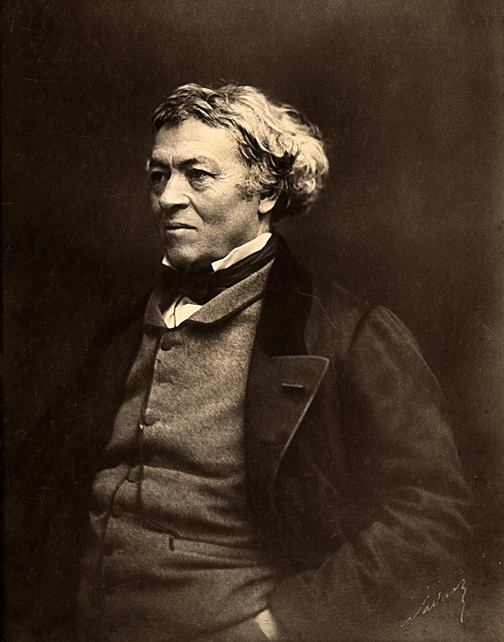 Portrett av den franske maleren Jean Baptiste Camille Corot av Nadar