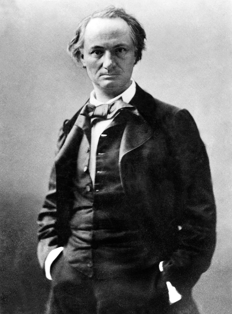 Charles Baudelaire (1821 - 1867) fransk poet, foto av Gaspard Felix Tournachon aka Felix Nadar (1820-1910) ca. 1858 av Nadar