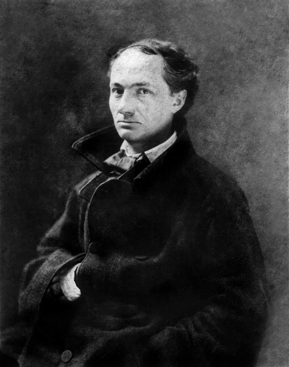 Charles Baudelaire (1821 - 1867) jeune , vers 1850 , foto av Gaspard Felix Tournachon dit Felix Nadar (1820 - 1910) samling BNF - Fransk poet Charles Baudelaire (1821 - 1867) da han var ung, rundt 1850, phioto by Nadar av Nadar