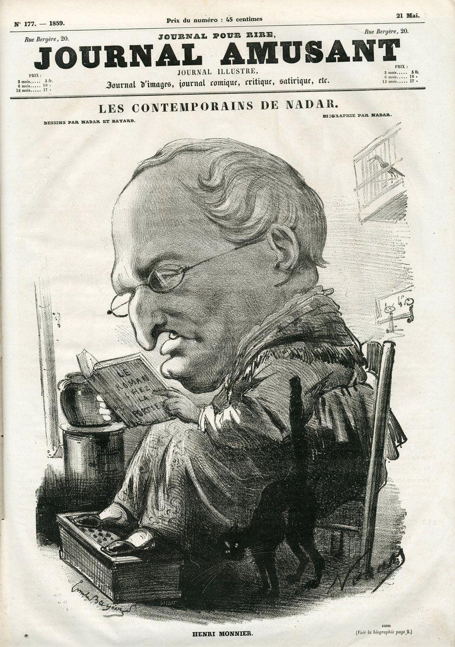 Omslag til "Le Journal Amusant", 5. mai 1859 (gravering) av Nadar
