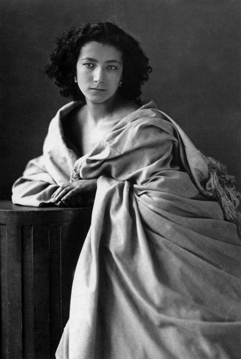 Den franske skuespillerinnen Sarah Bernhardt (1844-1923), foto av Nadar (1820-1910) av Nadar