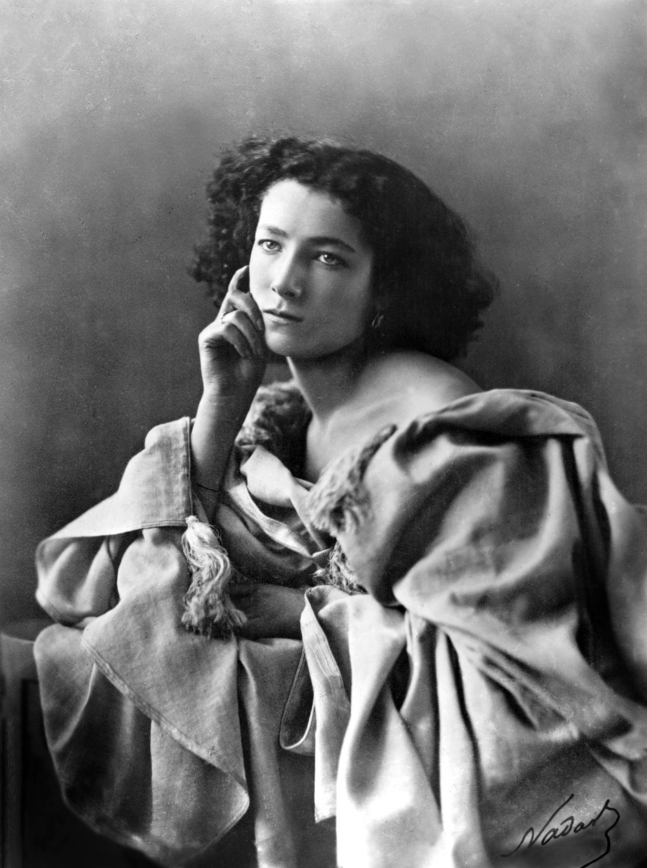 Den franske skuespillerinnen Sarah Bernhardt (1844-1923), foto av Nadar (1820-1910) av Nadar