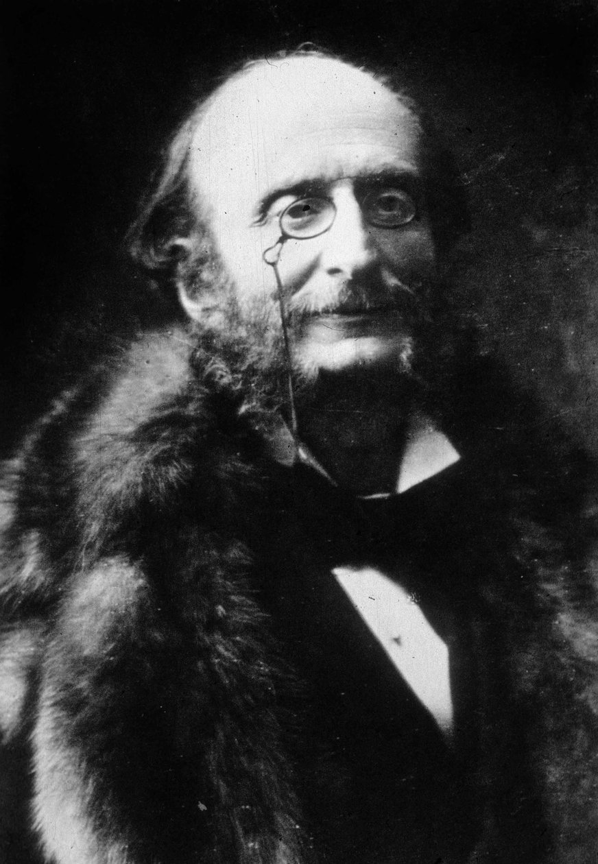 Jacques Offenbach (1819-1880) fransk komponist (s/hvitt foto) av Nadar