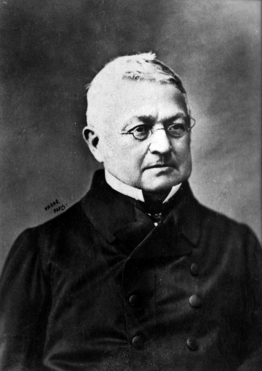 Portrett av Adolphe Thiers (1797-1877), president i den franske republikken, sent på 19. av Nadar