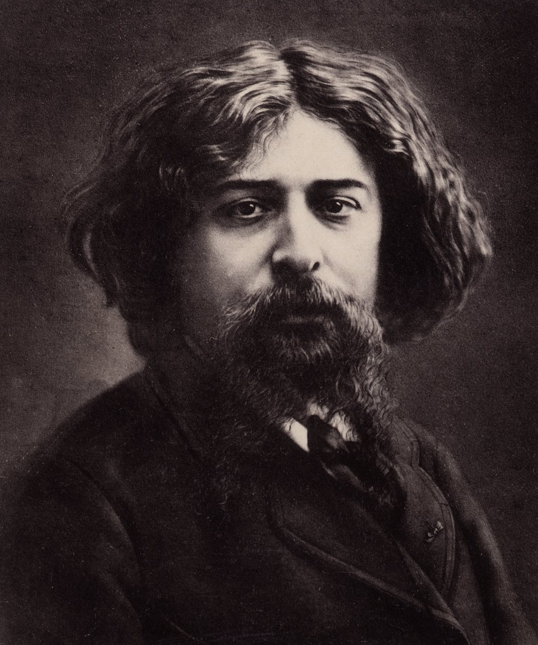 Portrett av Alphonse Daudet (1840-1897), fransk forfatter (foto) av Nadar