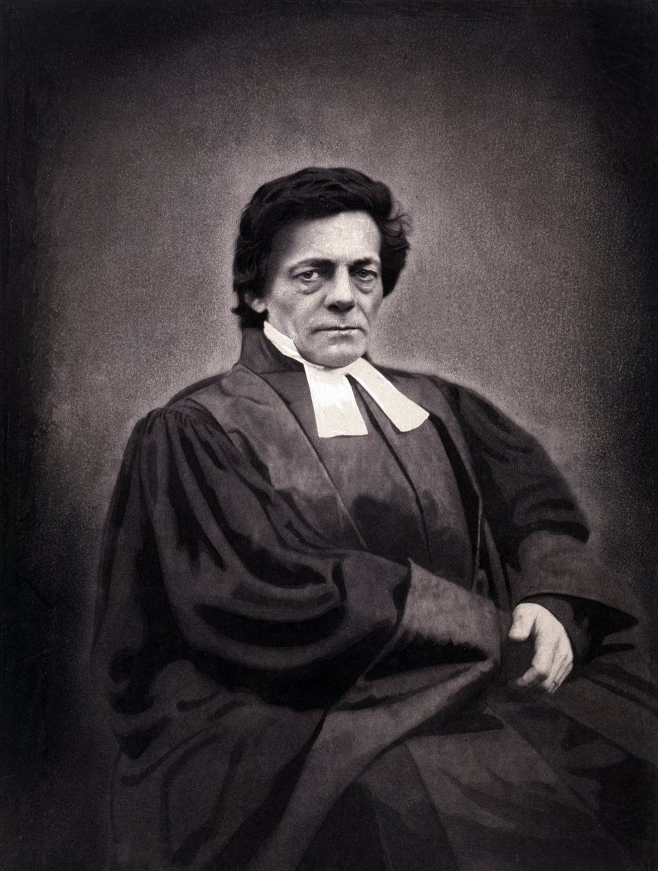 Portrett av Alphonse Monod, pastor av sveitsisk opprinnelse (1802-1856) av Nadar