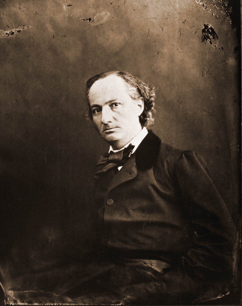 Portrett av Charles Baudelaire, forfatter 1821-1867 (bilde) av Nadar
