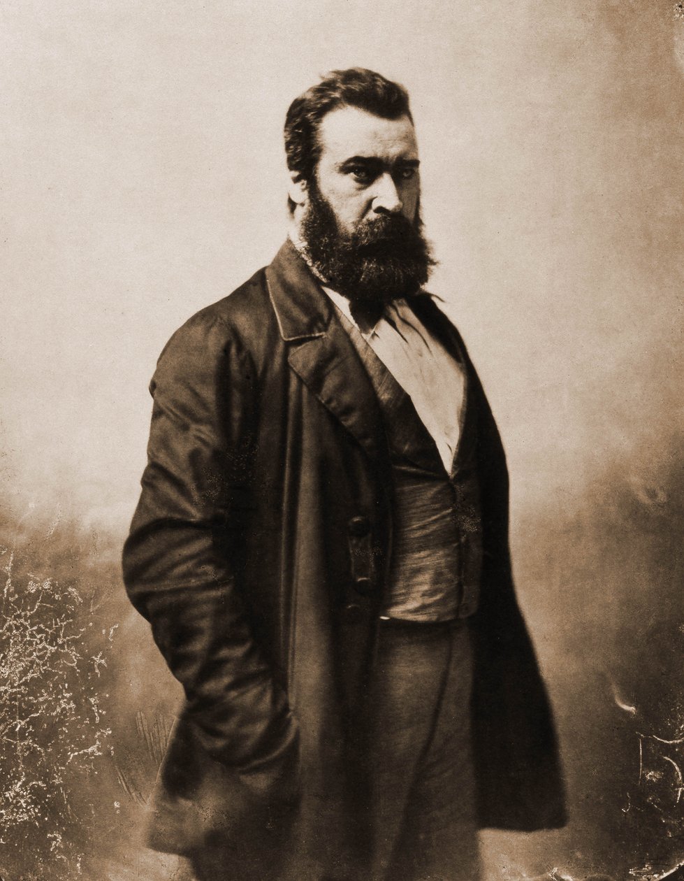 Portrett av Jean-Francois Millet, maler, gravør 1814-1875 (foto) av Nadar