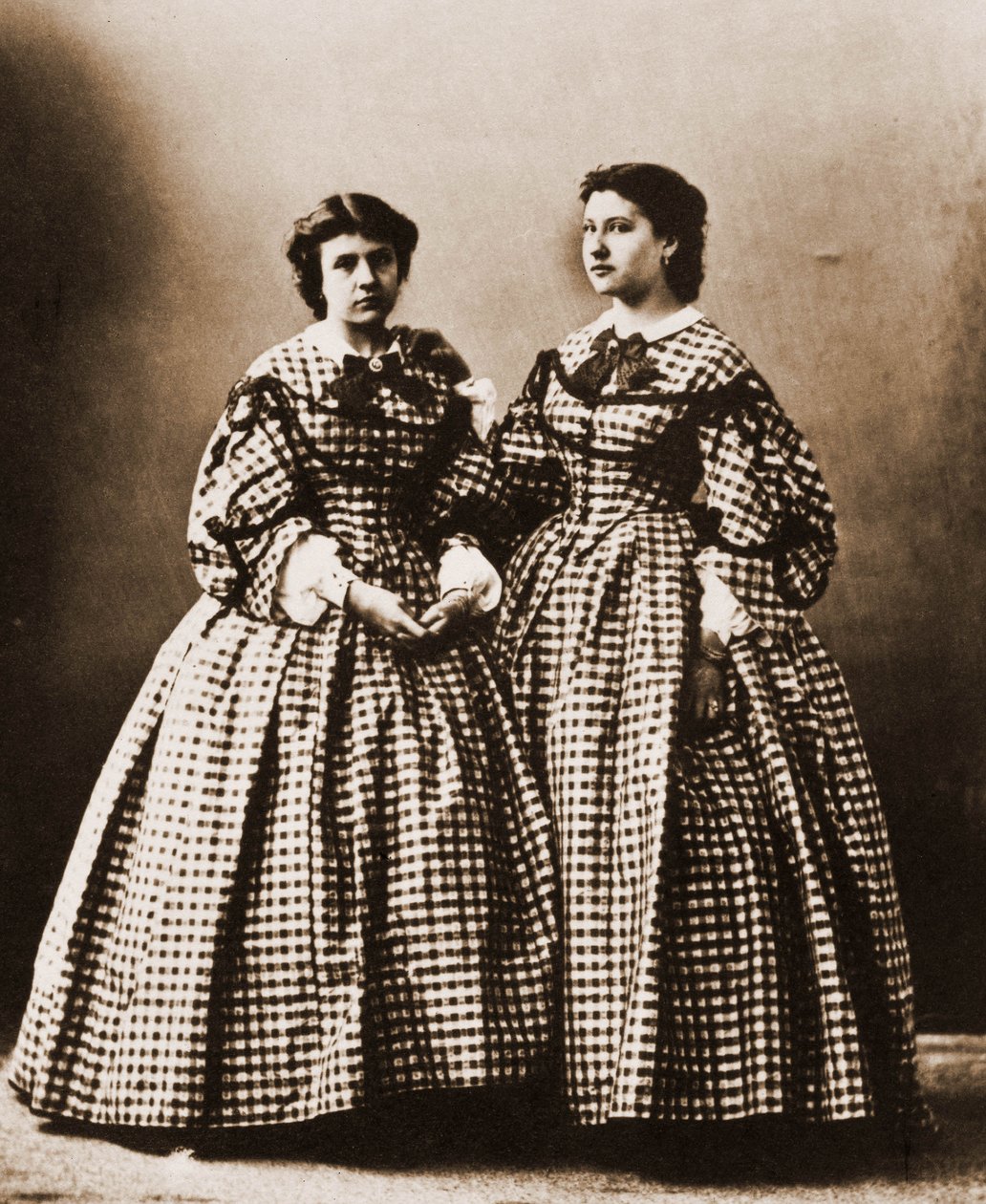 Portrett av Judith Gautier og søsteren hennes, romanforfatter 1850-1917 (bilde) av Nadar