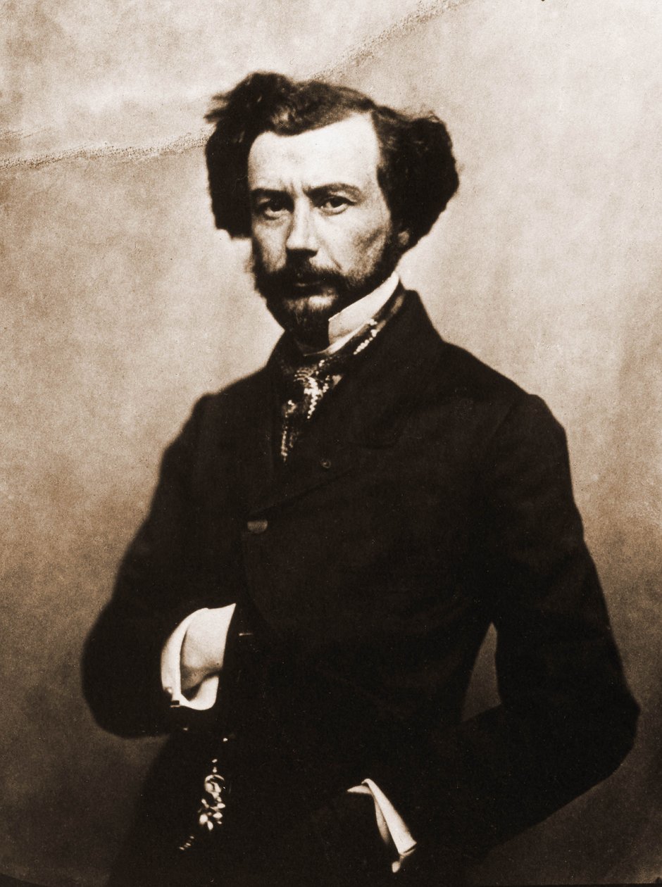 Portrett av Maxime Du Camp, forfatter 1822-1894 (bilde) av Nadar