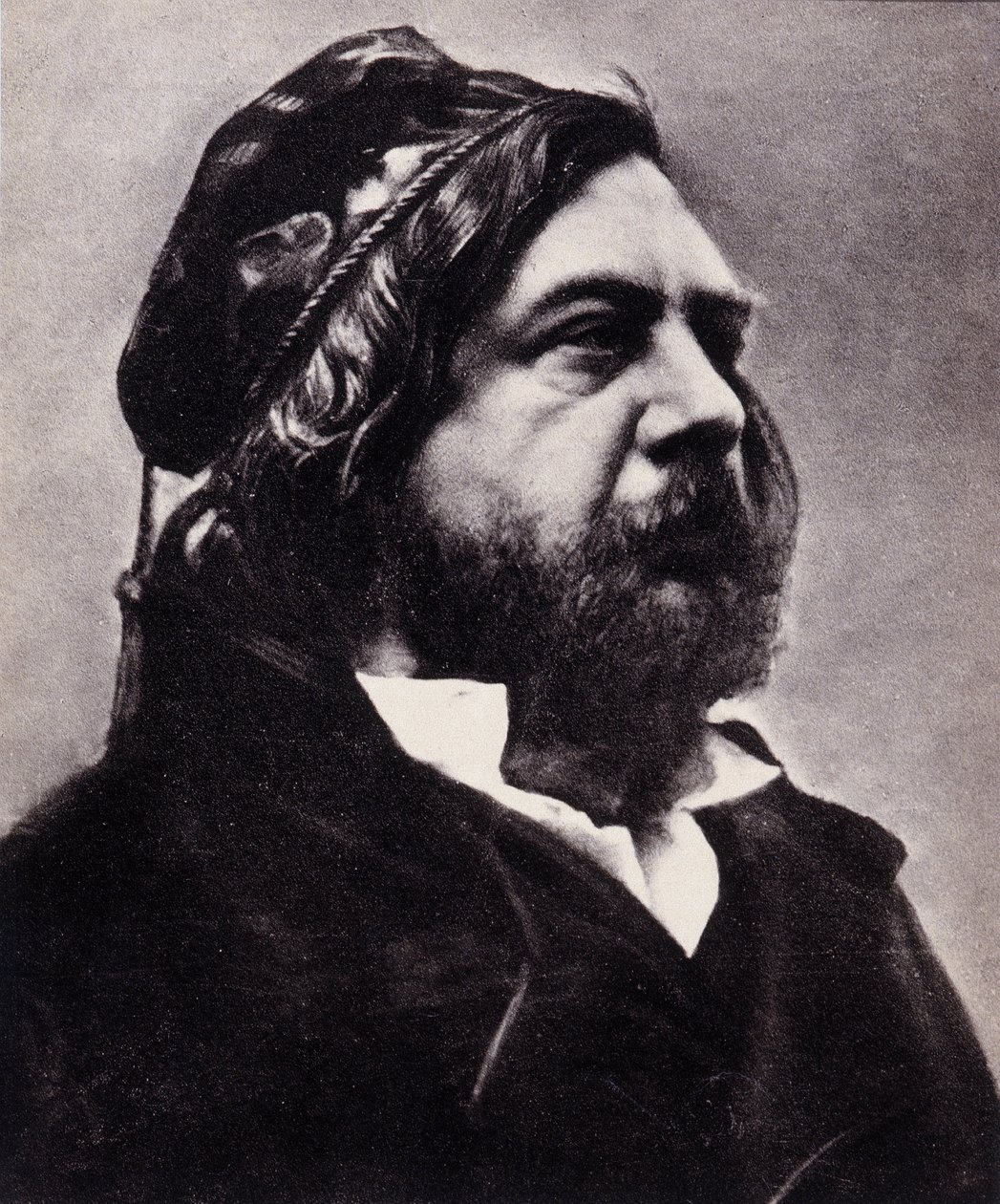 Portrett av Theophile Gautier (1811-1872), fransk poet og forfatter (Galetino-bromid-trykk) av Nadar