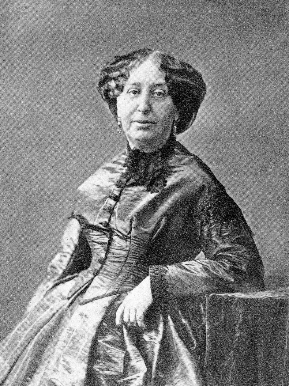 forfatter George Sand (1804-1876) ca. 1860, foto av Nadar mai 1852 av Nadar