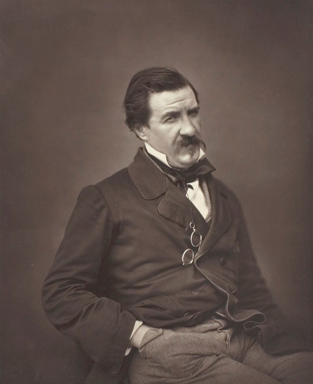 Champfleury født Jules François Felix Fleury-Husson, fransk kritiker og romanforfatter, 1821-1889, ca. 1855 av Nadar