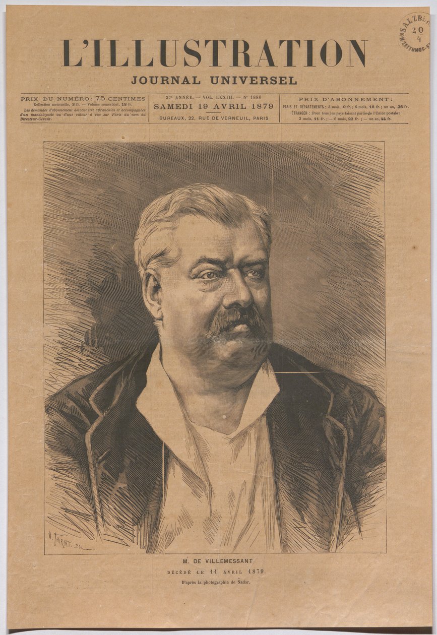 Herr de Villemessant, død 11. april 1879. av Nadar