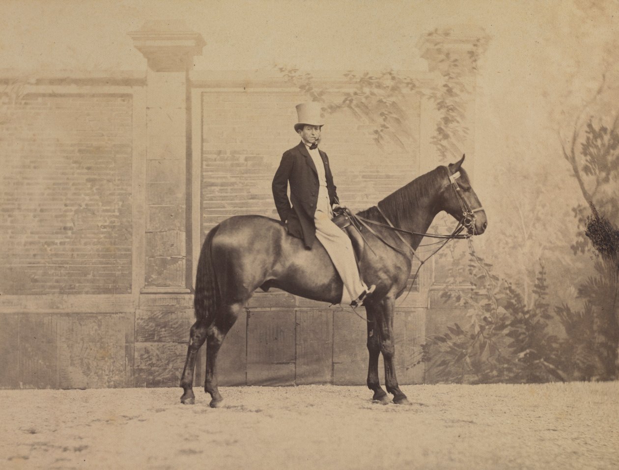Mann på hest, ca. 1860-årene. av Nadar