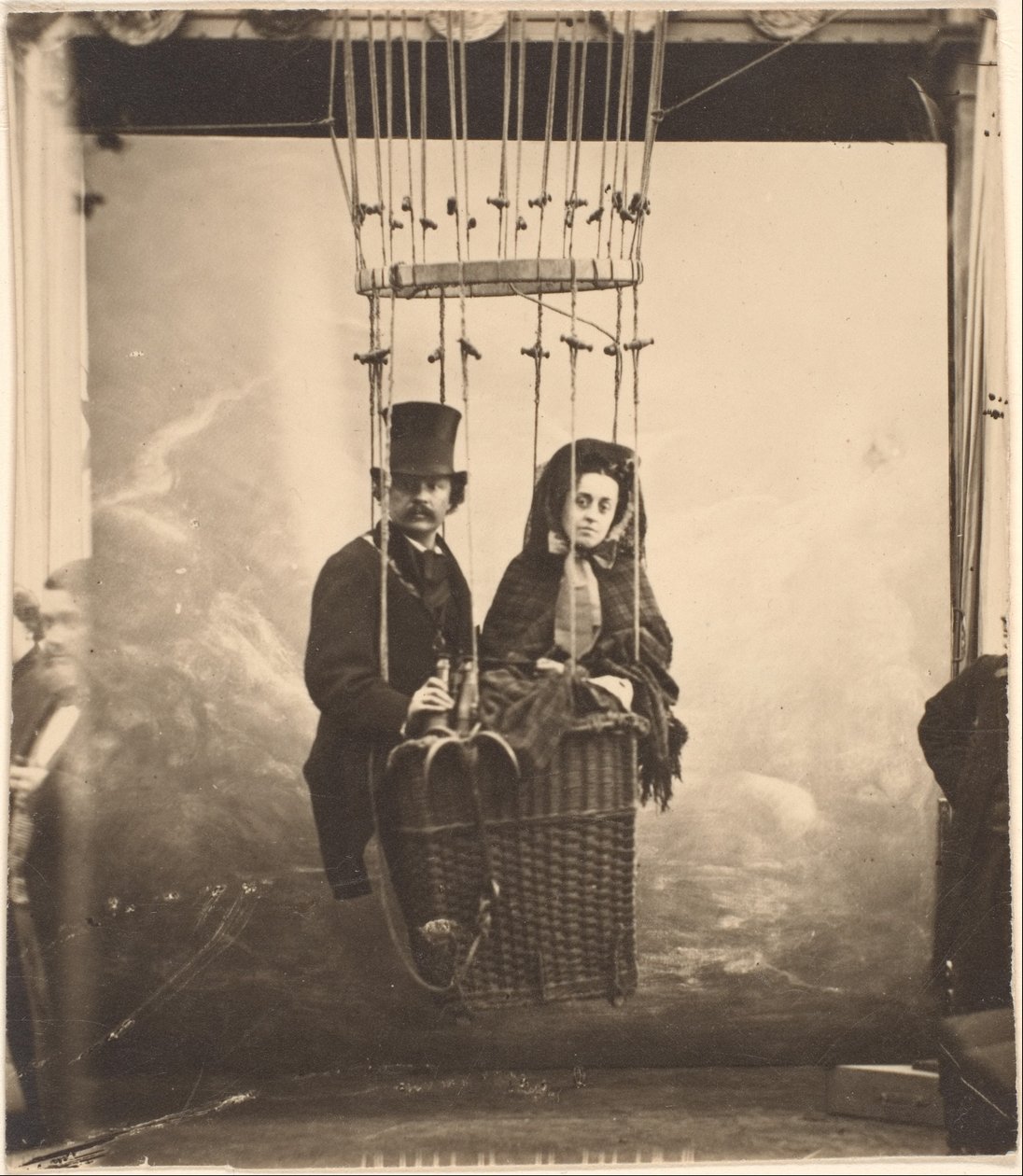 [Nadar med sin kone Ernestine i en ballong] av Nadar