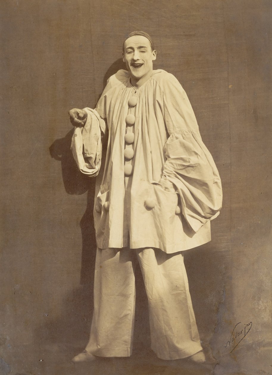 Pierrot Laughing, 1855. av Nadar