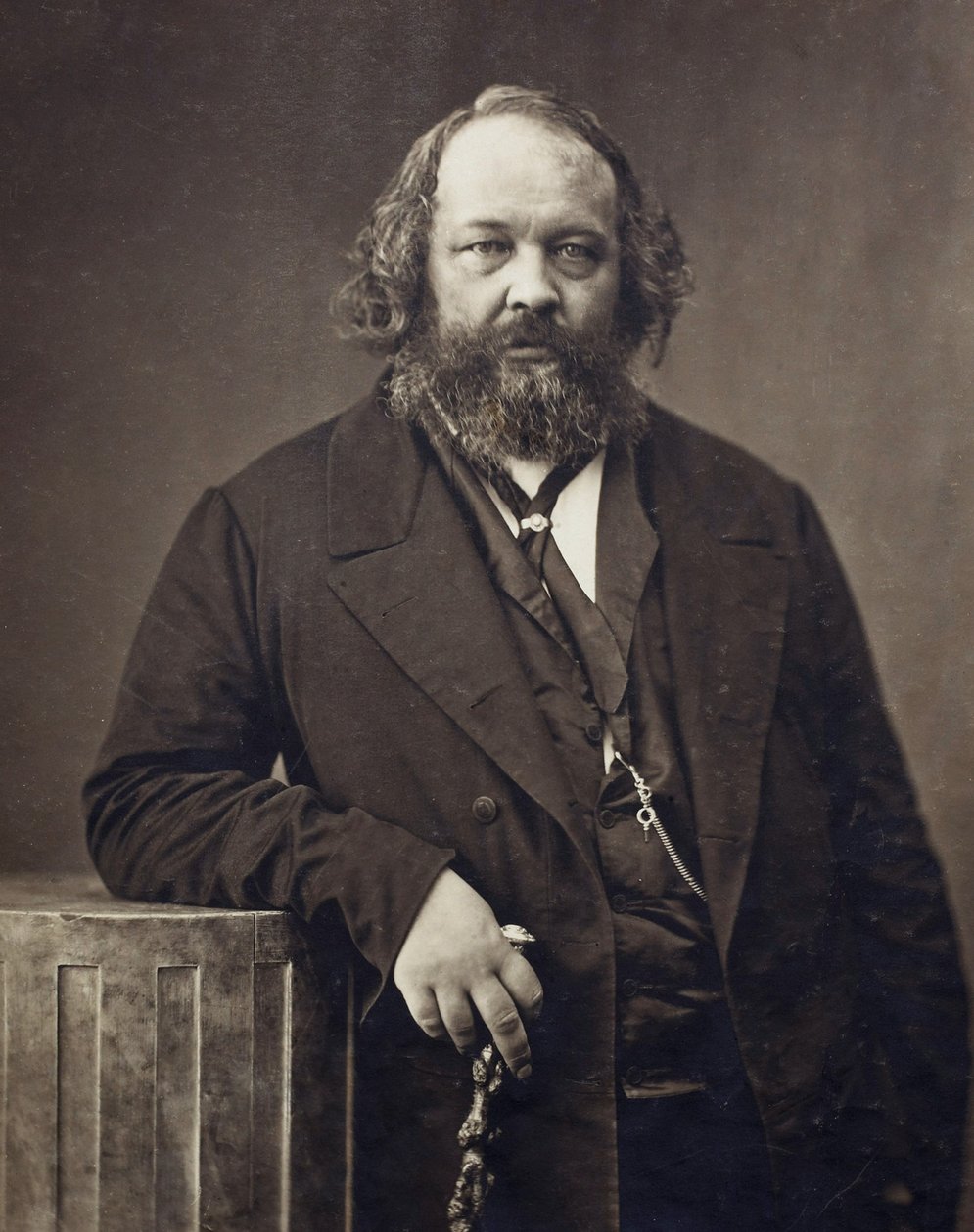 Portrett av Mikhail Alexandrovich Bakunin 1814-1876, ca 1860 av Nadar