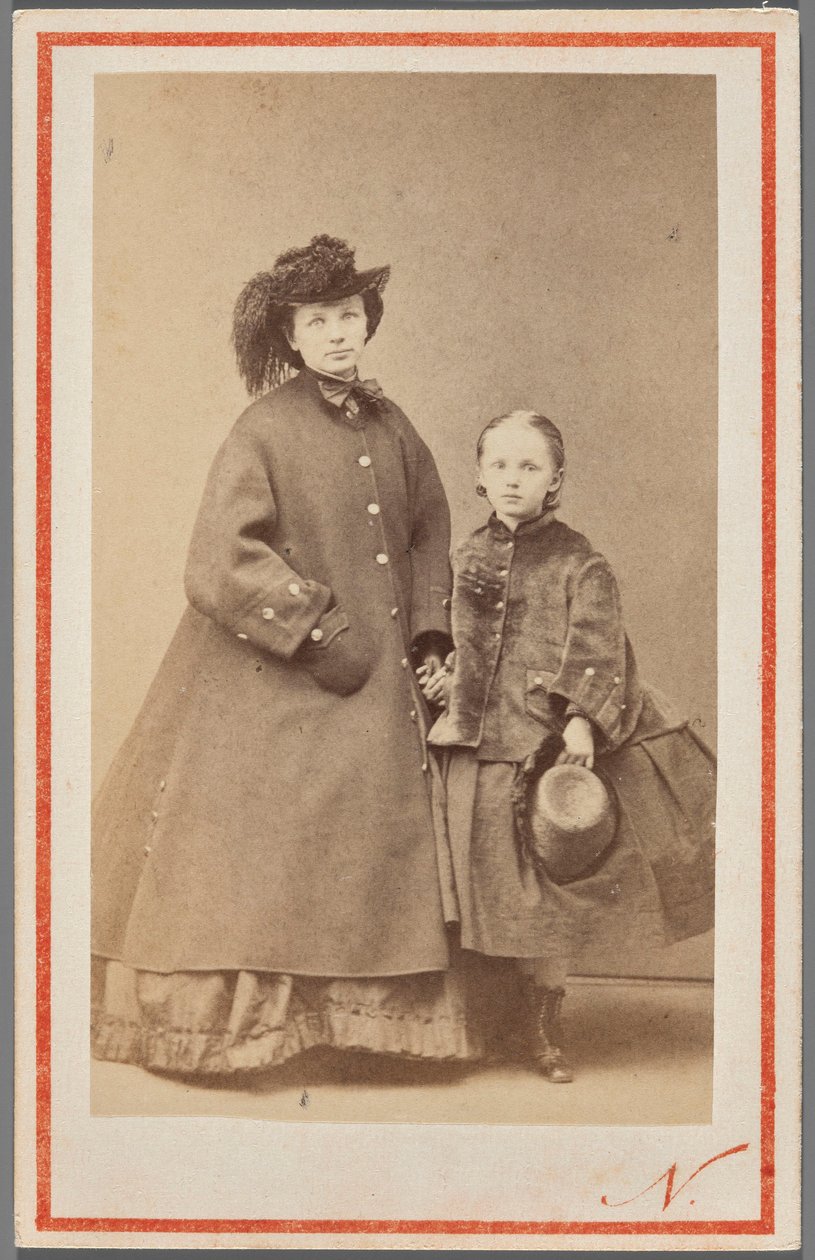 Portrett av Jadwiga Garczyńska, født Pruszak (1834-1917), med datteren sin av Nadar
