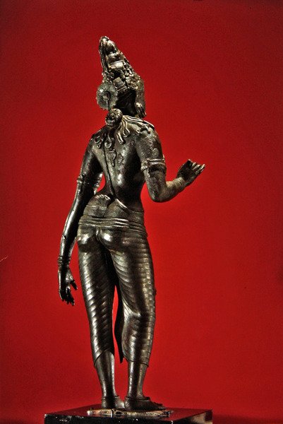 Stående Parvati, Chola Period (880-1279), første kvartal av det 10. århundre (kobberlegering) av Nadu Tamil