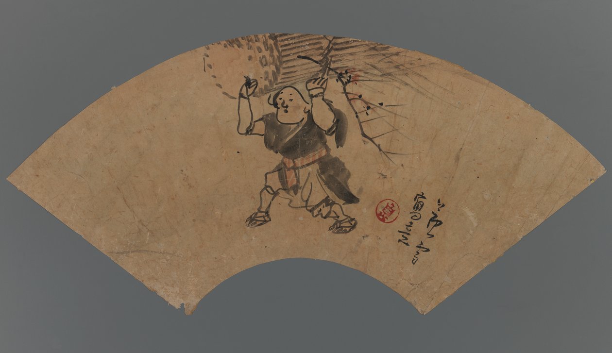 Woman Brushwood Peddler (blekk og lys farge på papir) av Nagasawa Rosetsu