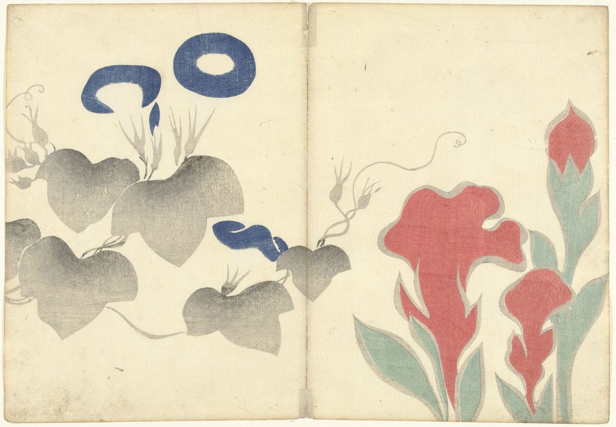 Blå vinde og røde blomster Bildealbum av Korin (serietittel) Korin gafu (serietittel) av Nakamura Hochu