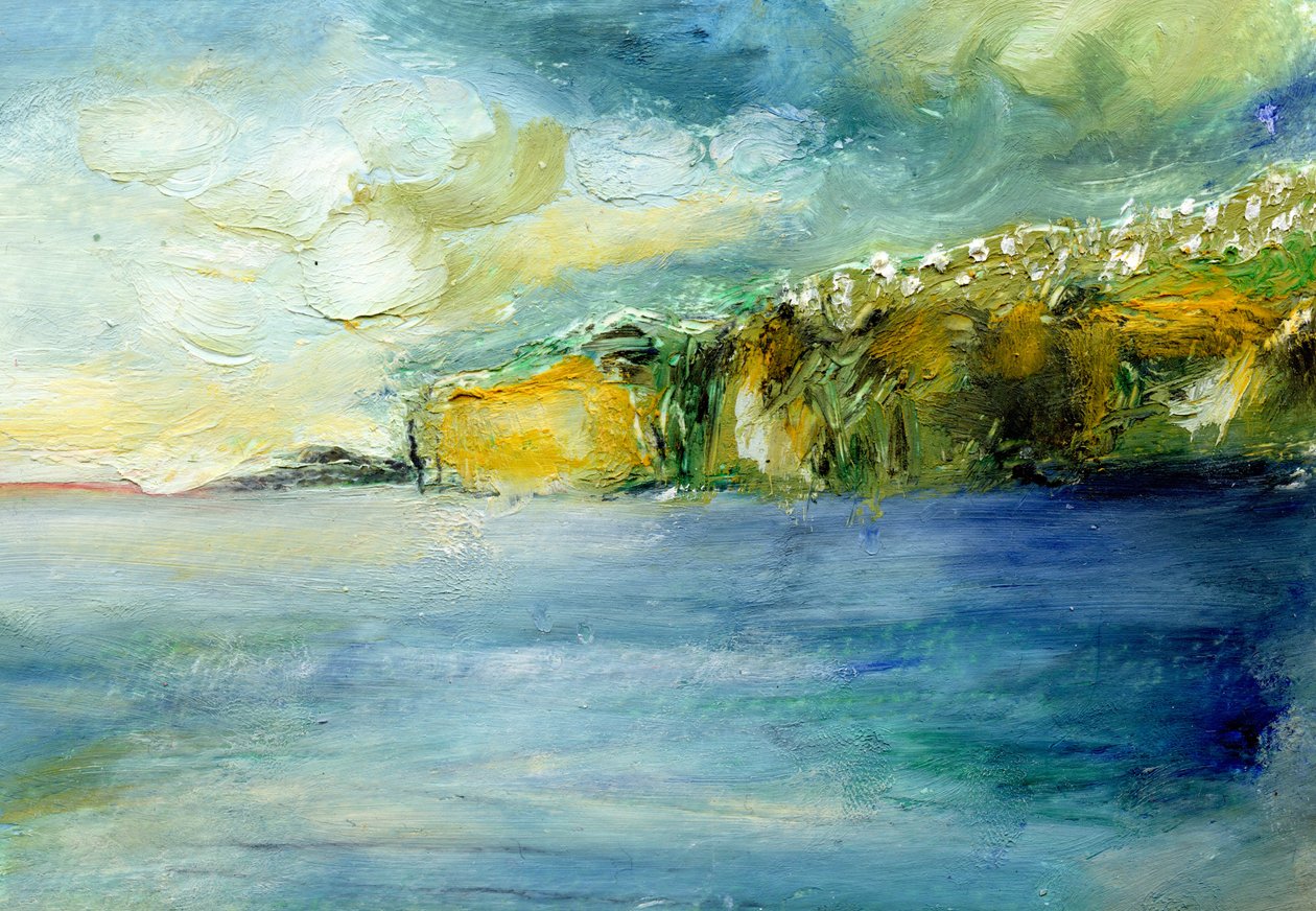 Et postkort fra Madeira, 2014, (olje på kort) av Nancy Moniz Charalambous
