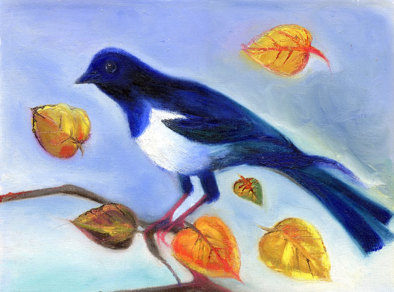 Autumn Magpie, 2012, av Nancy Moniz Charalambous