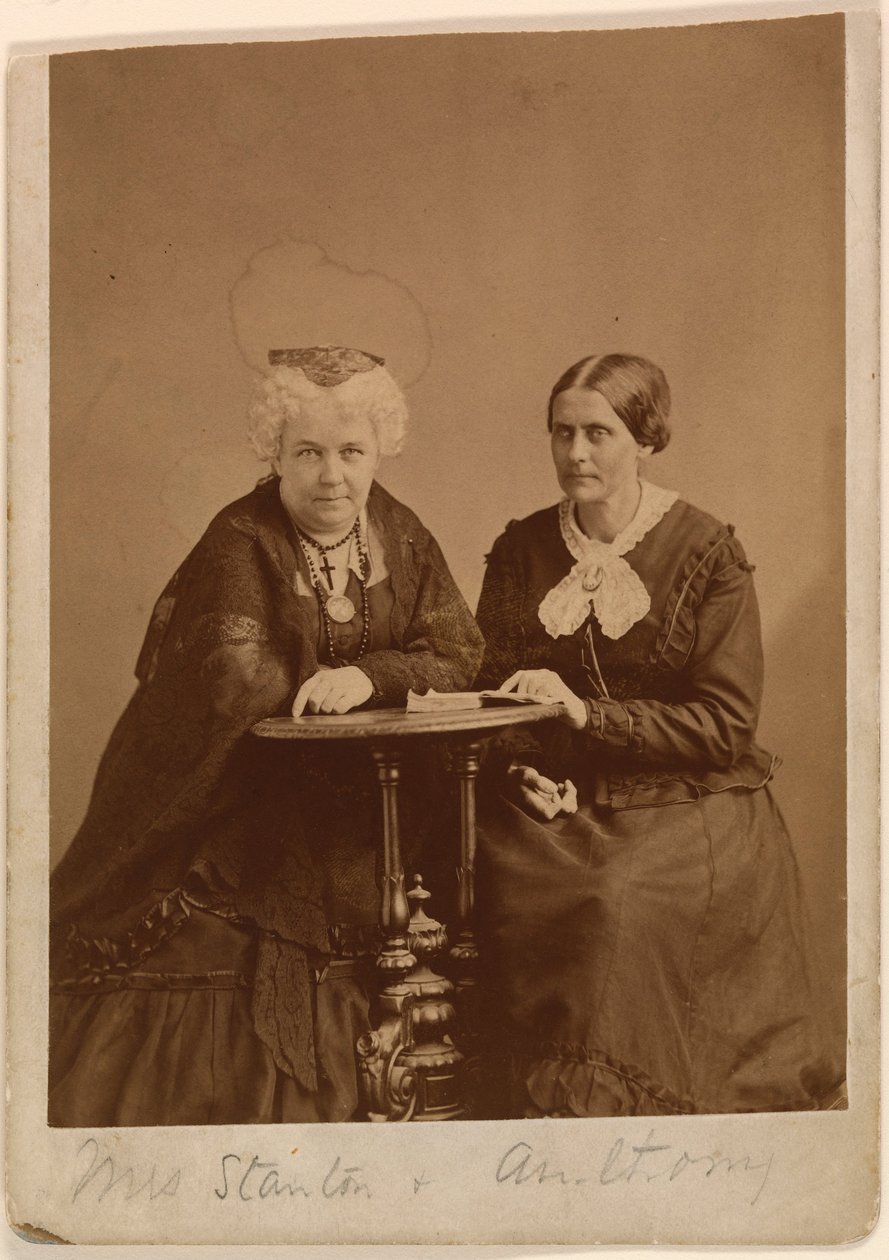 Elizabeth Cady Stanton og Susan B. Anthony av Napoleon Sarony